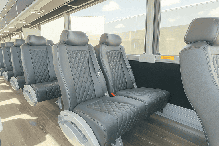 interior of Charter Bus Rental West Orange charter bus